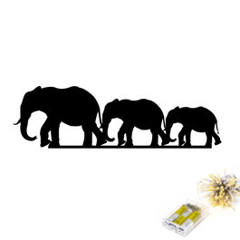 Wallity Elephant 070 Escultura de Pared con LED